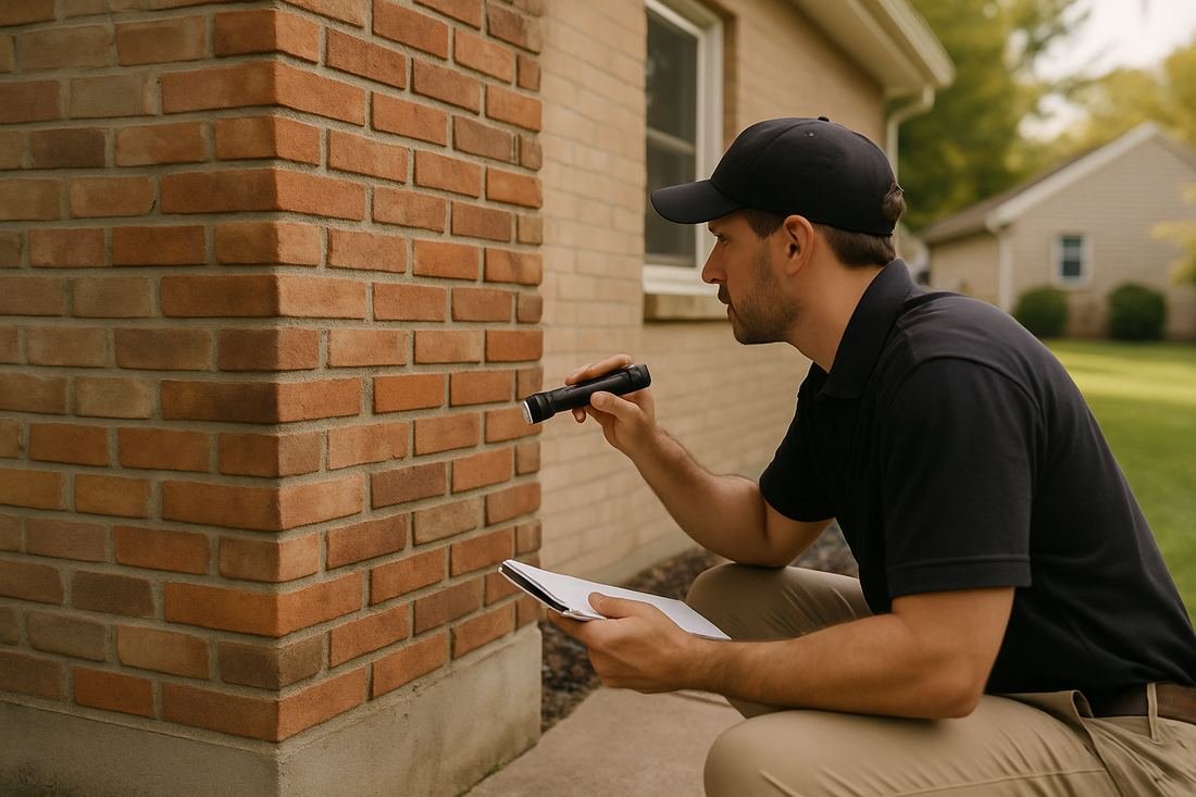 ASH Chimney technician performing masonry & rebuild work on a Nashville, TN home